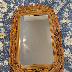 Vintage Homco Burwood Mirror MCM 18.5”x30” Hangs Horizontally Or Vertically